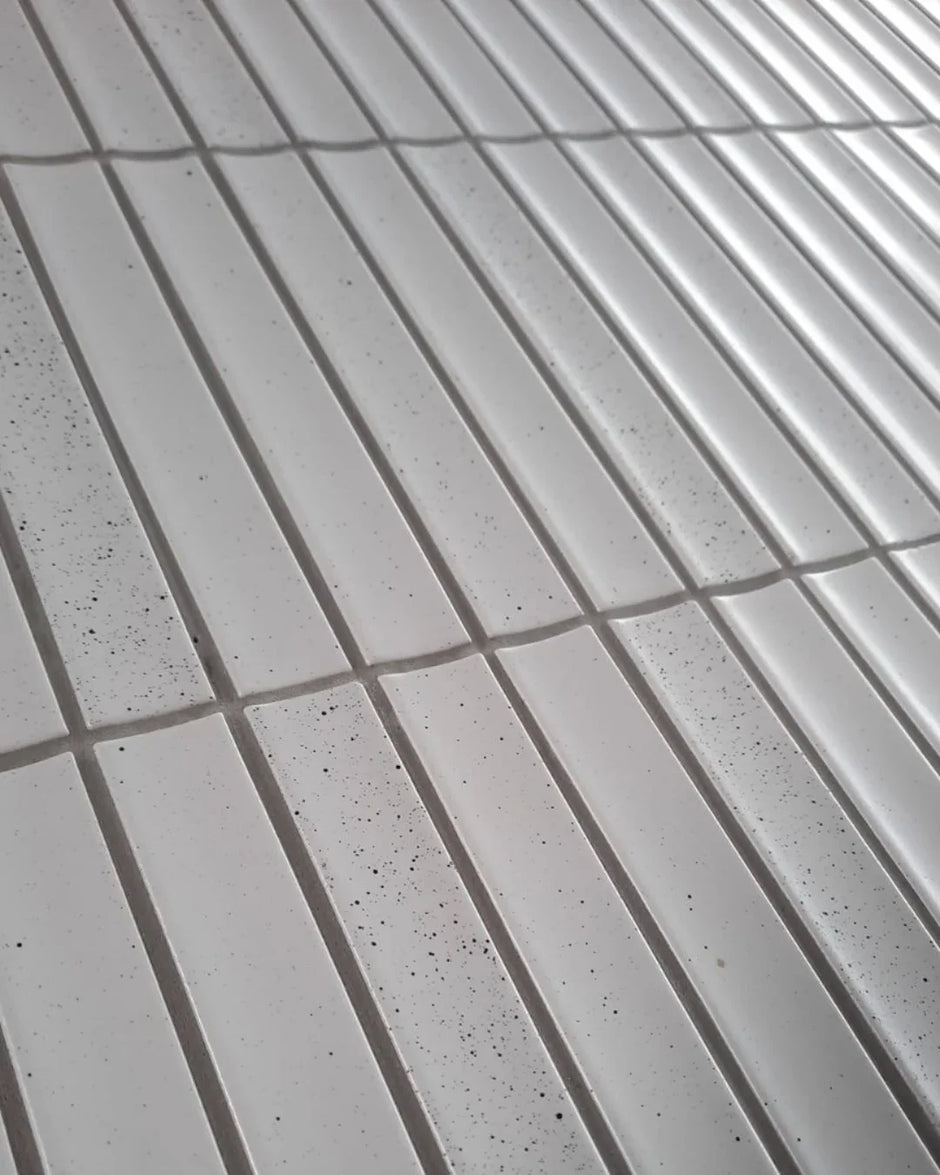The Mosaic Factory Sevilla Mozaïek Tegel Kitkat Vinger - Mat Stracciatella Porselein Geglazuurd 296x299 mm
