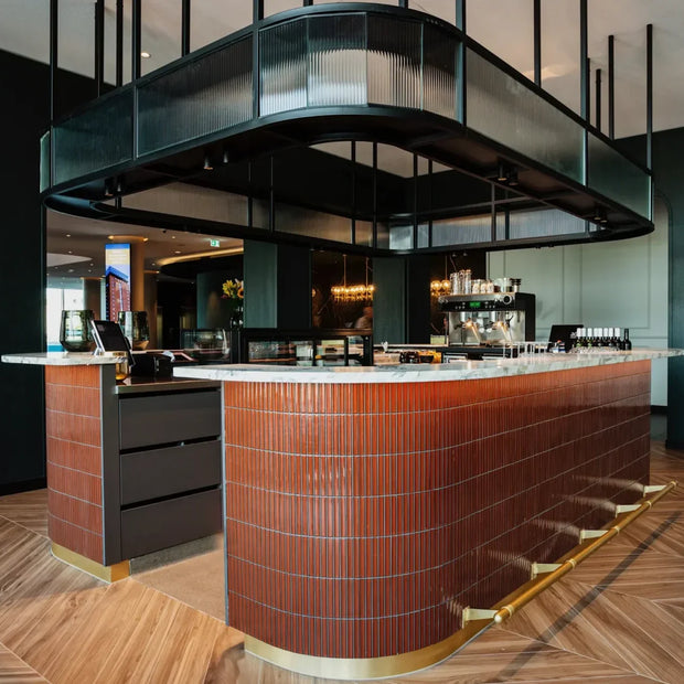 The Mosaic Factory Sevilla Mozaïek Tegel Kitkat Vinger - Terra Rood Porselein Geglazuurd 296x299 mm