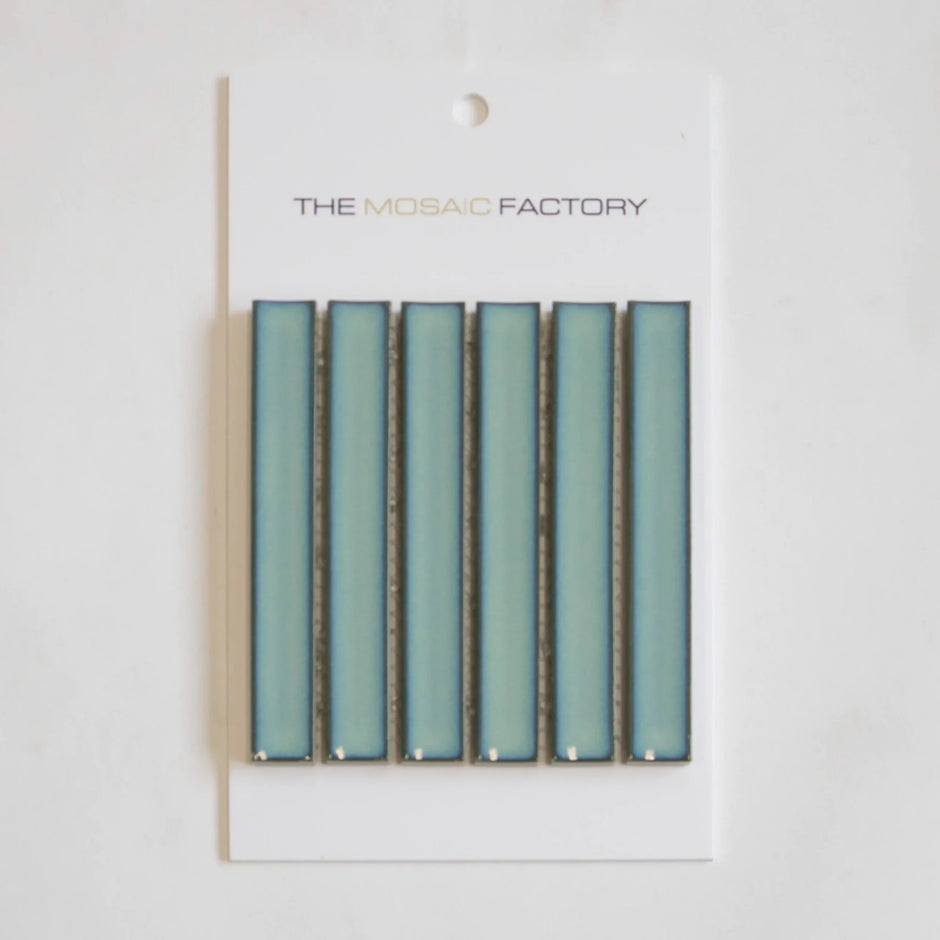 The Mosaic Factory Sevilla Mozaïek Tegel Kitkat Vinger - Turquoise Porselein Geglazuurd 296x299 mm