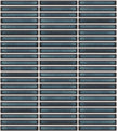 The Mosaic Factory Sevilla Mozaïek Tegel Mini Kitkat Vinger - Gespikkeld Azuur blauw Porselein Geglazuurd 282x308 mm