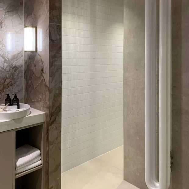 The Mosaic Factory Sevilla Mozaïek Tegel Mini Kitkat Vinger - Wit Mat Porselein Geglazuurd 282x308 mm