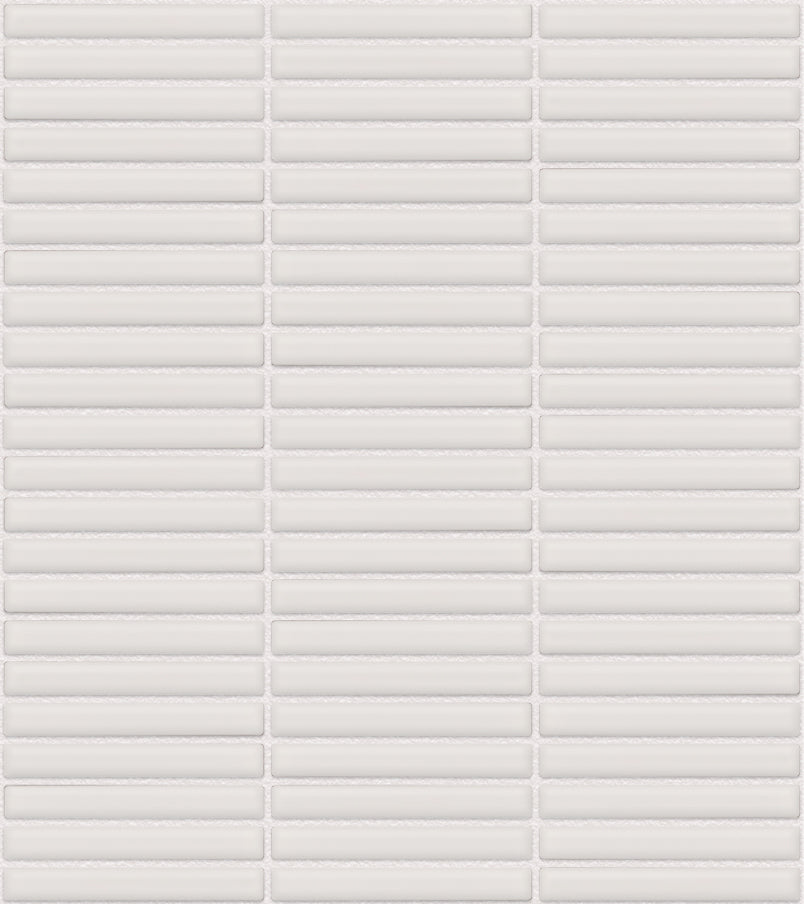 The Mosaic Factory Sevilla Mozaïek Tegel Mini Kitkat Vinger - Wit Porselein Geglazuurd 282x308 mm
