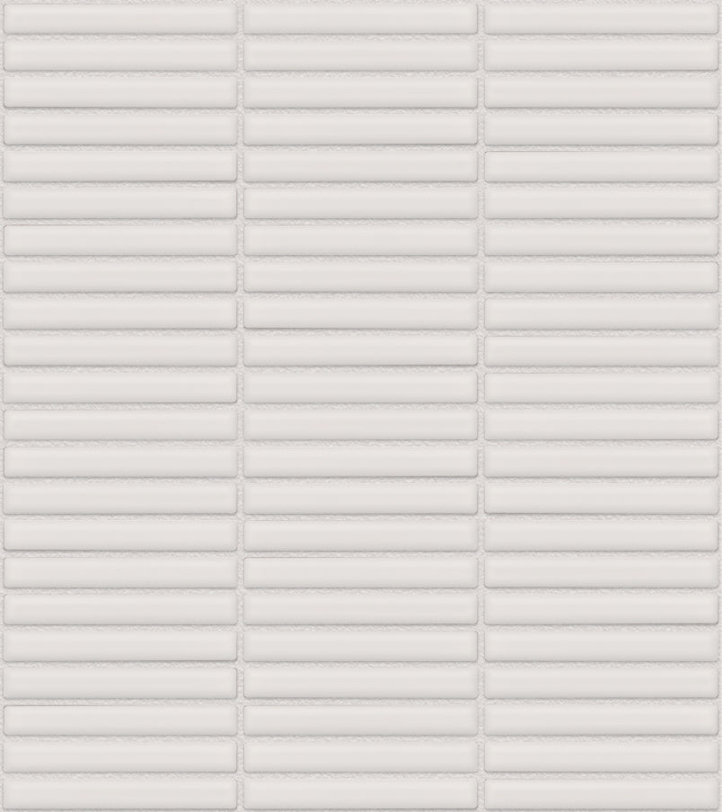 The Mosaic Factory Sevilla Mozaïek Tegel Mini Kitkat Vinger - Wit Porselein Geglazuurd 282x308 mm