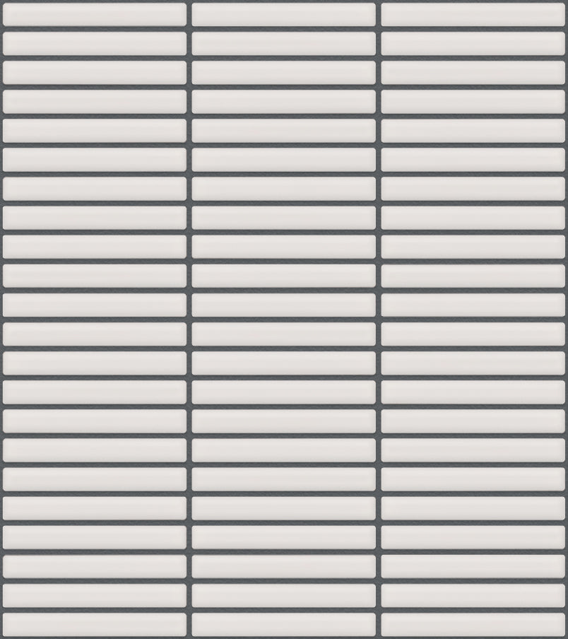 The Mosaic Factory Sevilla Mozaïek Tegel Mini Kitkat Vinger - Wit Porselein Geglazuurd 282x308 mm