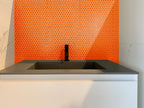 The Mosaic Factory Venice Pennyround Mozaiek Tegel Rond - Oranje Porselein Geglazuurd 315x294 mm