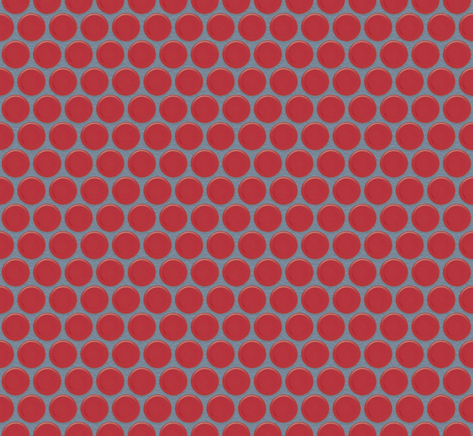 The Mosaic Factory Venice Pennyround Mozaiek Tegel Rond - Rood Porselein Geglazuurd 315x294 mm