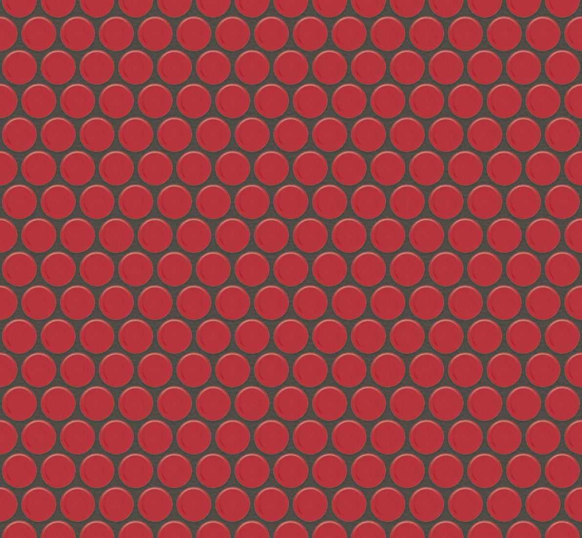 The Mosaic Factory Venice Pennyround Mozaiek Tegel Rond - Rood Porselein Geglazuurd 315x294 mm