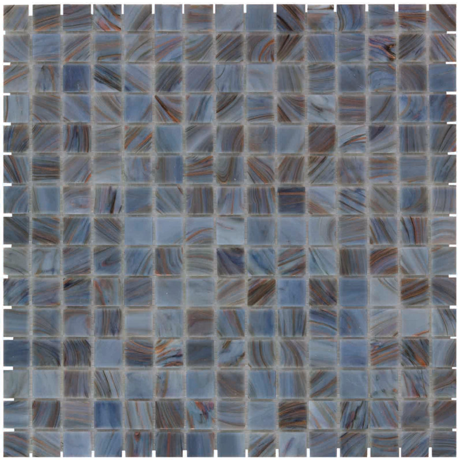 The Mosaic Factory Amsterdam Mozaiek Tegel Vierkant - Midden Grijs Glas Goud Serie 322x322 mm