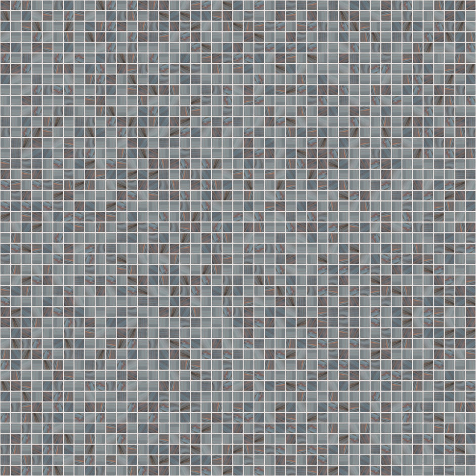 The Mosaic Factory Amsterdam Mozaiek Tegel Vierkant - Midden Grijs Glas Goud Serie 322x322 mm