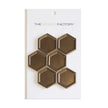 The Mosaic Factory Barcelona Mozaiek Tegel Hexagon - Brons - Porselein - Geglazuurd - 281x325 mm