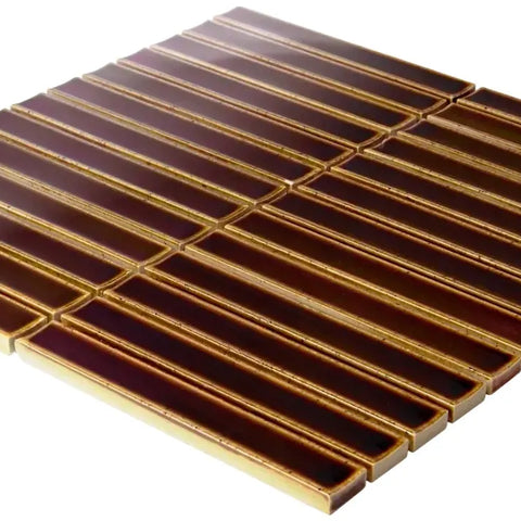 The Mosaic Factory Sevilla smalle vinger mozaïek tegels - kit-kat - 2cm - 30x30 - creme caramel